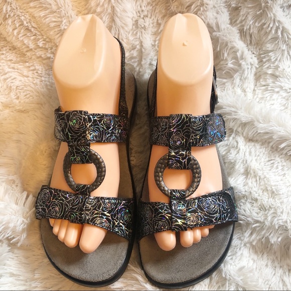 Alegria Shoes - Algeria Size 38 Julie Steel Rosette Sandals